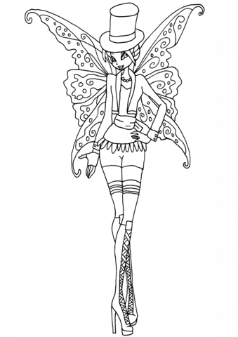 Gothic Bloom Coloring Page